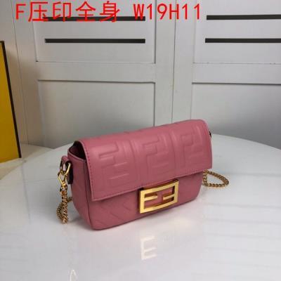 cheap quality Fendi Bags full embossed F Logo Pink